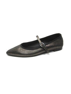 Anthropologie Maypol Size 38 Rota Percival Metallic Flats Black Bronze